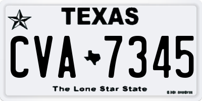 TX license plate CVA7345