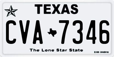 TX license plate CVA7346