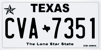 TX license plate CVA7351