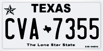 TX license plate CVA7355