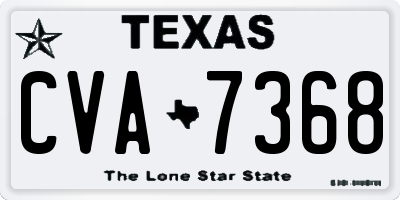TX license plate CVA7368