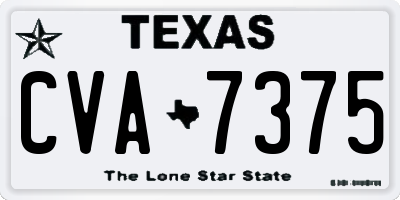 TX license plate CVA7375