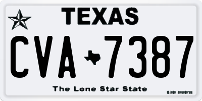 TX license plate CVA7387
