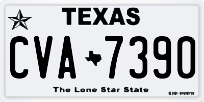 TX license plate CVA7390