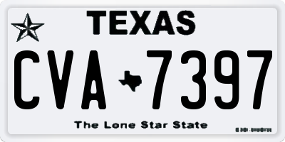 TX license plate CVA7397