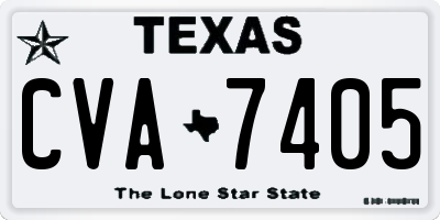 TX license plate CVA7405