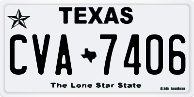 TX license plate CVA7406