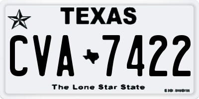 TX license plate CVA7422