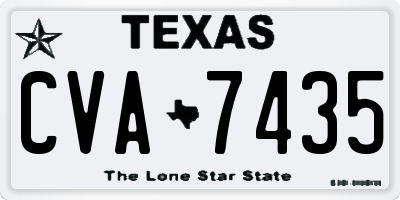 TX license plate CVA7435