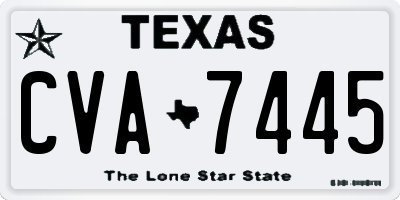 TX license plate CVA7445