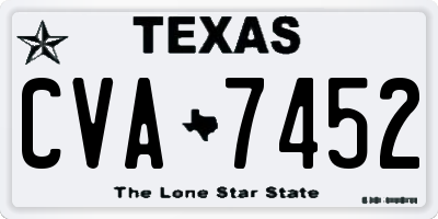 TX license plate CVA7452