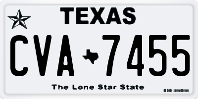 TX license plate CVA7455