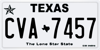 TX license plate CVA7457