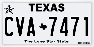 TX license plate CVA7471