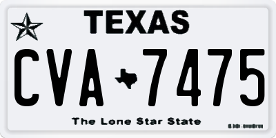 TX license plate CVA7475