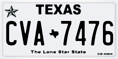 TX license plate CVA7476