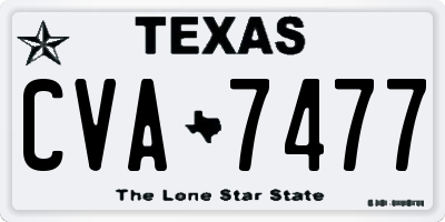 TX license plate CVA7477