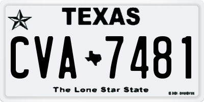 TX license plate CVA7481