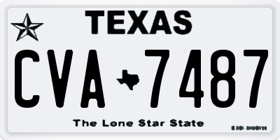 TX license plate CVA7487