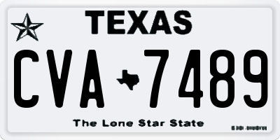TX license plate CVA7489