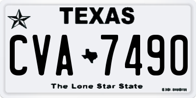 TX license plate CVA7490