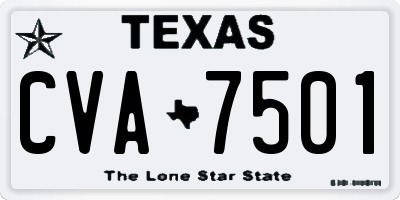 TX license plate CVA7501
