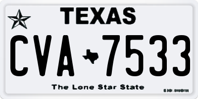 TX license plate CVA7533