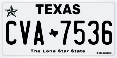 TX license plate CVA7536