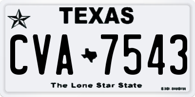 TX license plate CVA7543