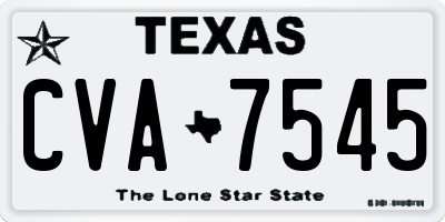 TX license plate CVA7545