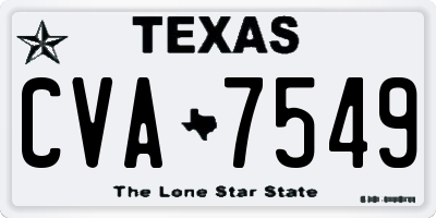 TX license plate CVA7549