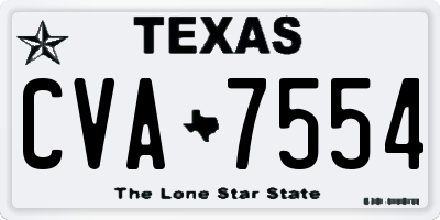 TX license plate CVA7554