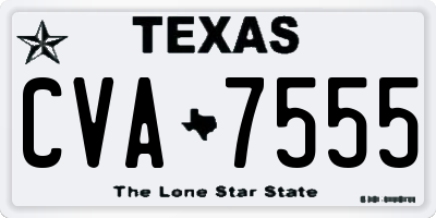 TX license plate CVA7555
