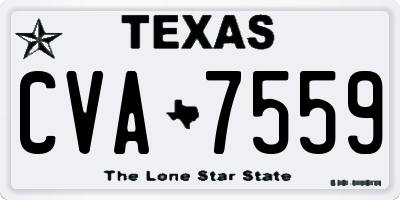 TX license plate CVA7559