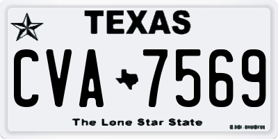 TX license plate CVA7569