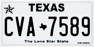 TX license plate CVA7589