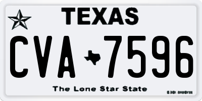 TX license plate CVA7596