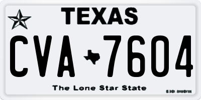 TX license plate CVA7604