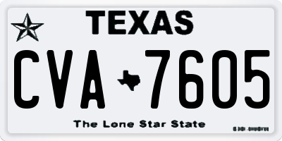 TX license plate CVA7605