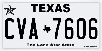 TX license plate CVA7606