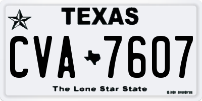 TX license plate CVA7607