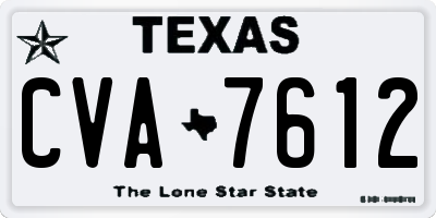 TX license plate CVA7612