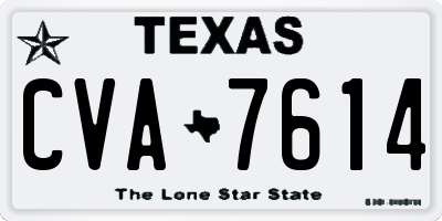 TX license plate CVA7614