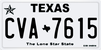 TX license plate CVA7615