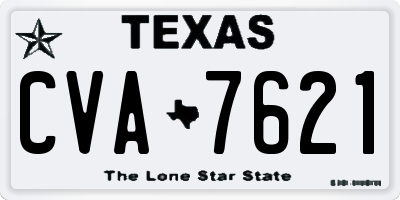 TX license plate CVA7621