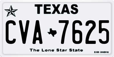 TX license plate CVA7625