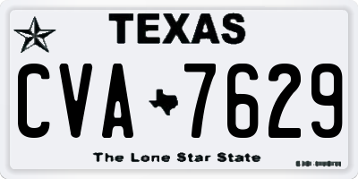 TX license plate CVA7629