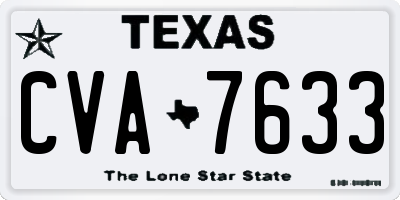TX license plate CVA7633