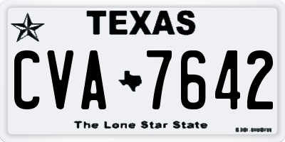 TX license plate CVA7642