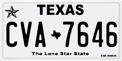 TX license plate CVA7646
